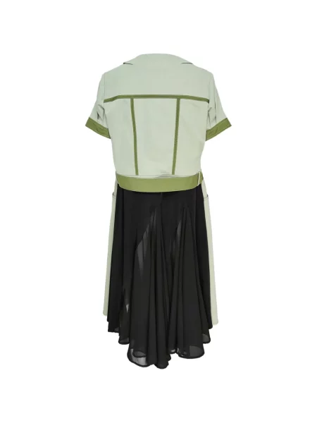 Gulerat rochie midi Caroline Hu verde