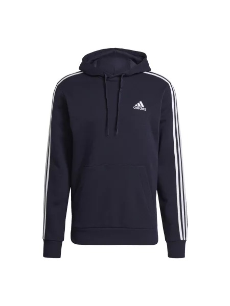 Bluza z kapturem adidas Essentials Fleece 3 Stripes biała