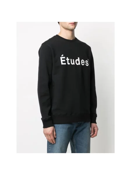Sweter Etudes z nadrukiem czarny