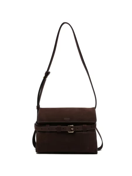 Body Moschino din piele de căprioară cu cataramă maro