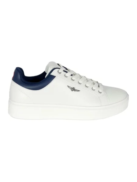 Sneakersy Aeronautica Militare skórzane białe