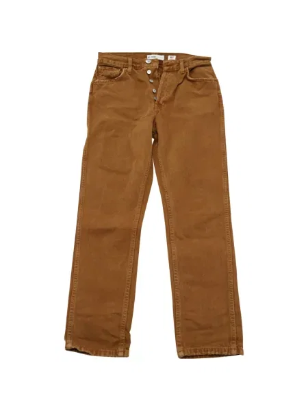 Spodnie Re/done z 5 kieszeniami brązowe