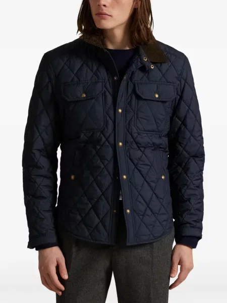 Mănuși Polo Ralph Lauren din piele de căprioară cu șireturi cu vârf închis albastru