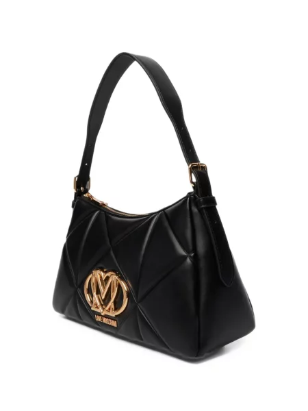 Τσάντα Love Moschino με αυτόγραφο μαύρο