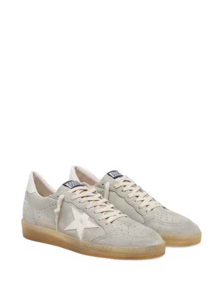 Sneakerși Golden Goose Ball Star din piele de căprioară alb