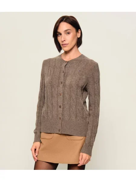Tommy Hilfiger Kardigán Soft Sötét bézs barna