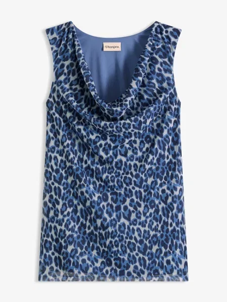 Top Bonprix niebieski