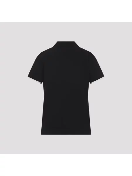 Koszulka polo Moncler z logo czarna