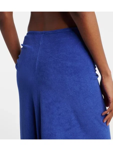 Fusta maxi Christopher Esber din material terry albastru