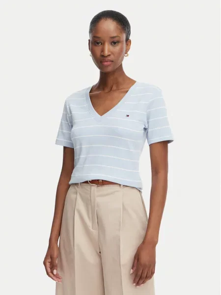TOMMY HILFIGER Tričko CODY nebielená / modrosivá modrá