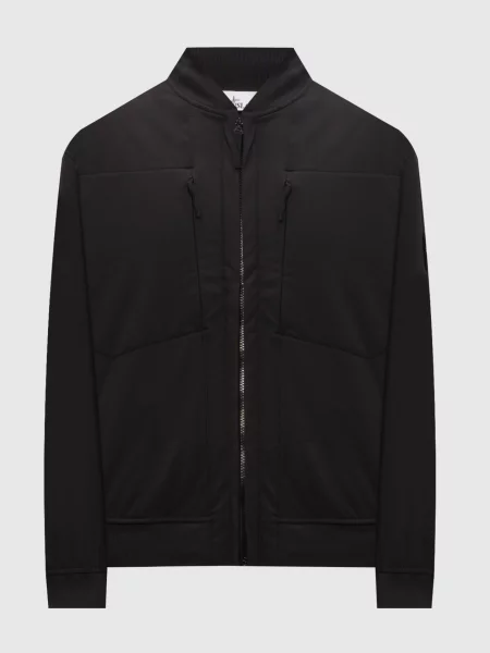 Бомбер з патчем логотипа Stone Island чорний