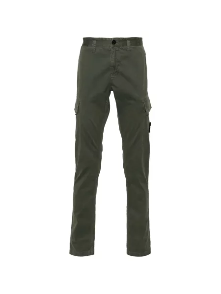 Pantaloni cargo Stone Island cu strasuri verde