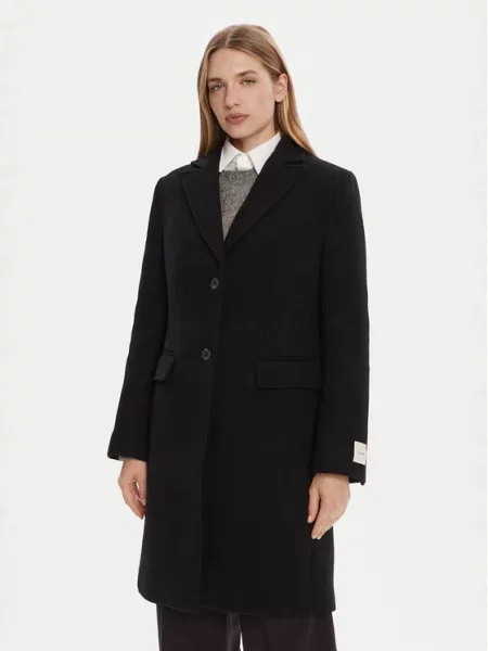 Calvin Klein Μάλλινο παλτό μαύρο