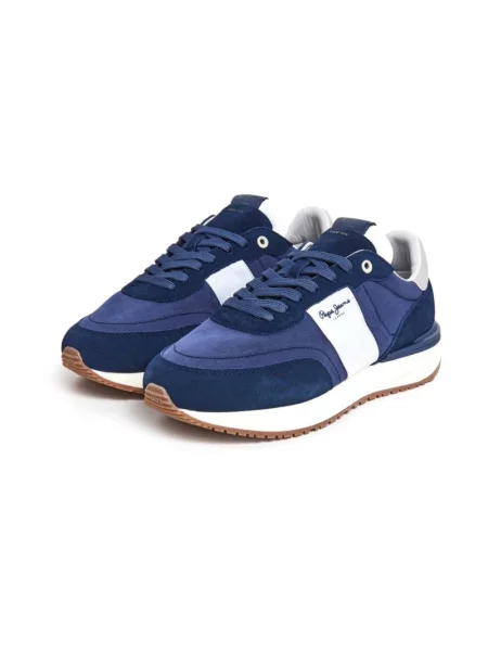 Sneakersy Pepe Jeans zamszowe niebieskie