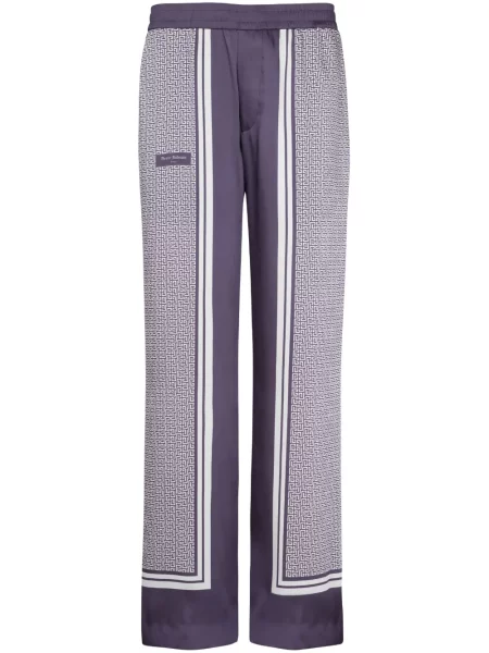 Pantaloni Balmain cu imagine violet