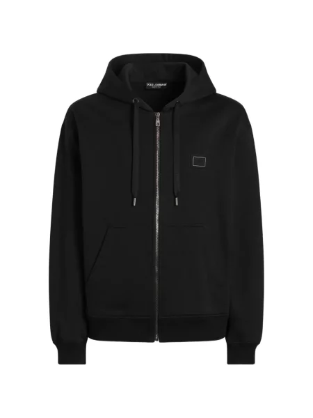 Hanorac cu glugă Dolce & Gabbana cu glugă cu autograf negru