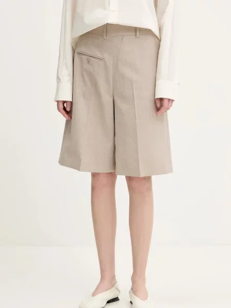Μάλλινο σορτς Maison Margiela μπεζ