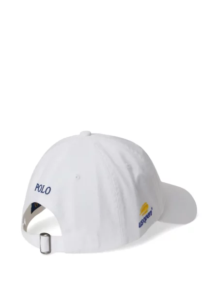 Șapcă Polo Ralph Lauren de mătase cu dungi cu cataramă albastru