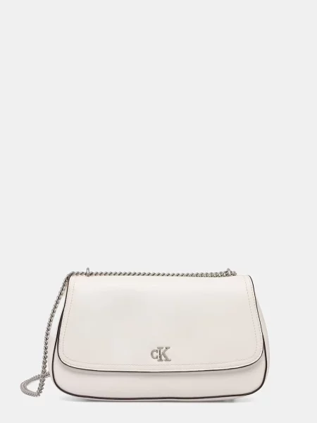 Blugi Calvin Klein din piele alb