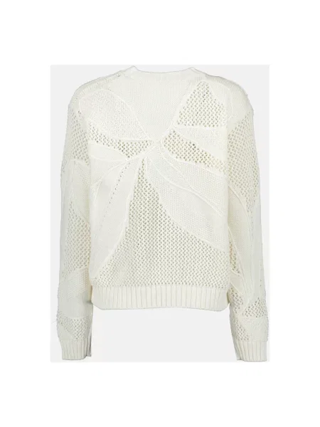 Dzianinowy sweter Max Mara biały