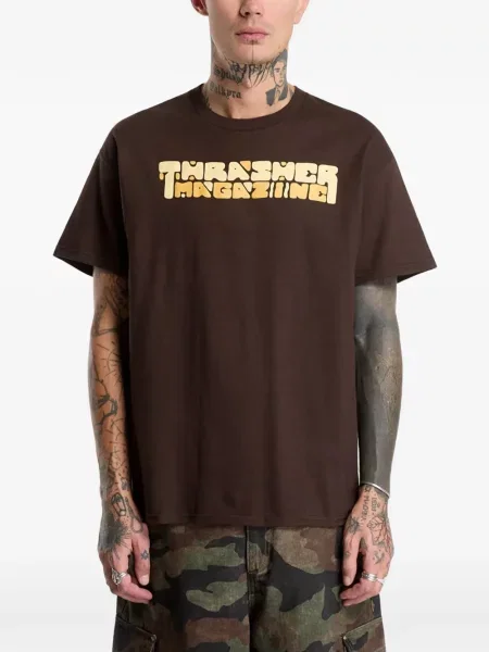 Tricou Thrasher cu imagine maro