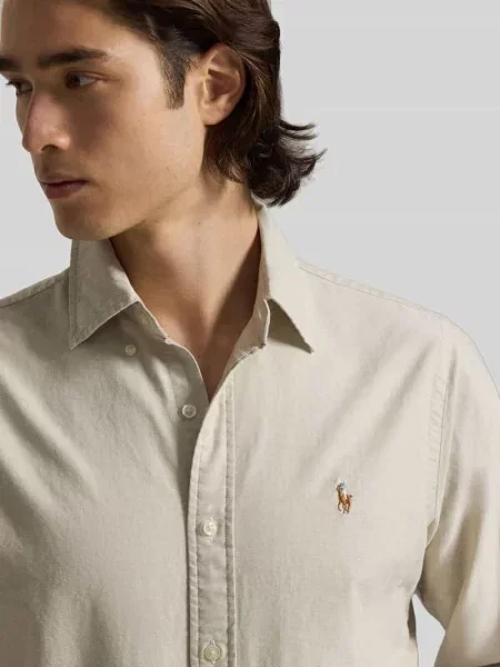 Koszula casual o kroju relaxed fit z czystej bawełny Polo Ralph Lauren beżowa
