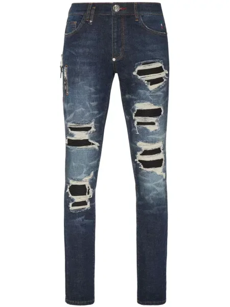 Skinny fit traperice Philipp Plein plava