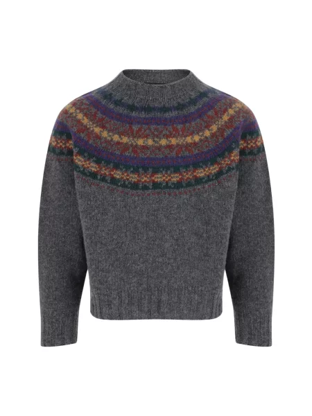 Sweter Howlin wełniany szary