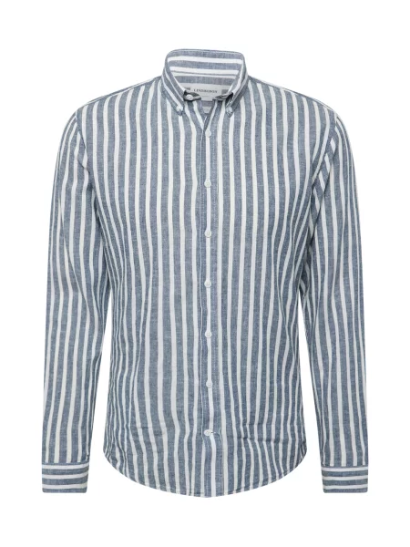 Lindbergh Košile kouřově modrá bílá