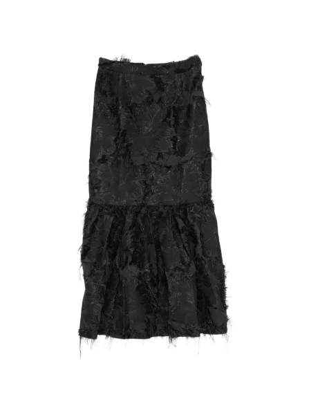 Bologna fustă midi Barbara Bologna cu franjuri negru
