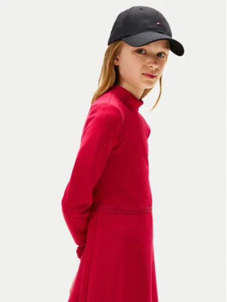 Každodenní šaty Tommy Hilfiger červené