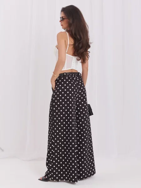 Pantaloni palazzo Italy Moda negru