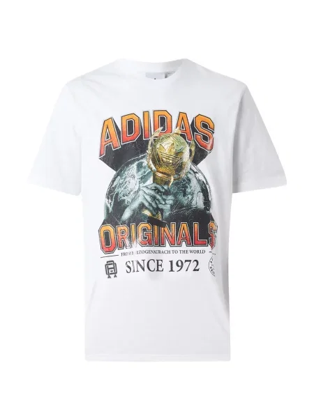 ADIDAS ORIGINALS Tricou TREFOIL SERIES REGULAR gri închis / portocaliu / negru alb