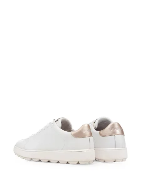 Sneakers Geox με κορδόνια με δαντέλα λευκό