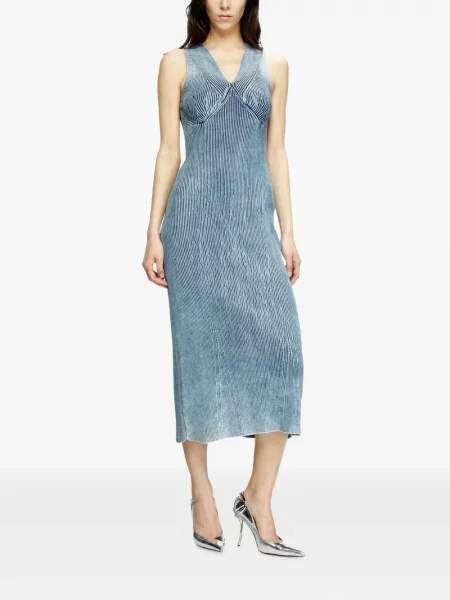 Rochie midi Diesel până la genunchi de costum albastru