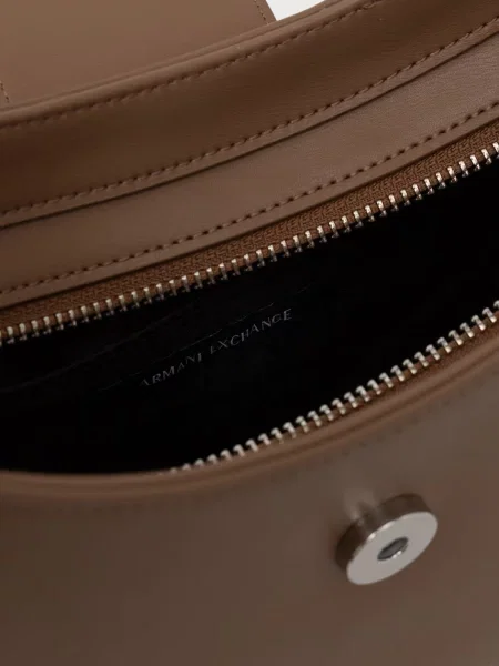 Кожаная сумка хобо Armani Exchange