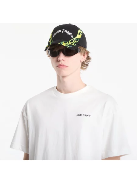 Klasična majica Palm Angels z avtogramom bela