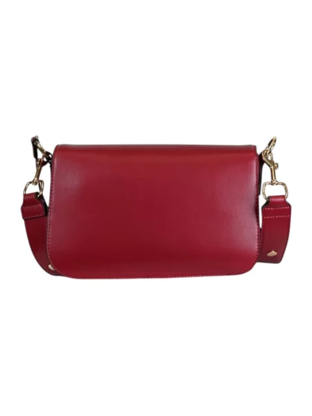 Torebka crossbody Love Moschino skórzana z logo czerwona