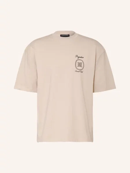 Pegador Oversized Tričko Casoli světle hnědá černá