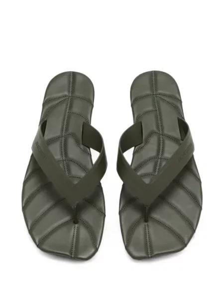 Δερμάτινα καπιτονέ σανδάλια Jw Anderson πράσινο