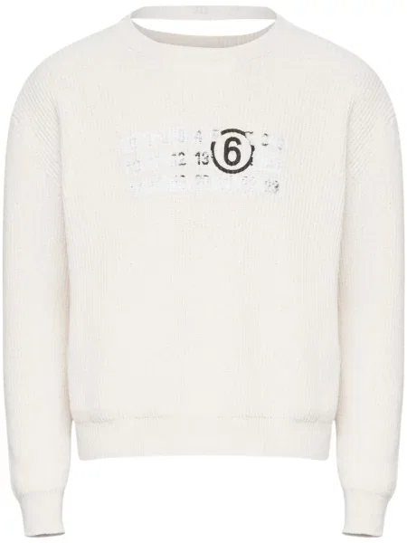 Hanorac crewneck Mm6 Maison Margiela alb