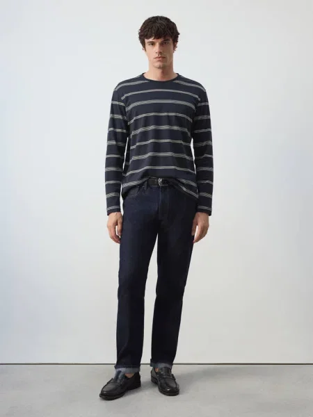 Jeansy Pola selvedge regular fit Mężczyzna 40 MANGO MAN niebieski