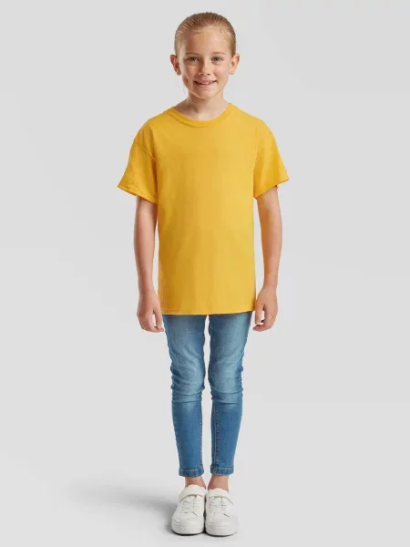Tricou copii Fruit Of The Loom galben