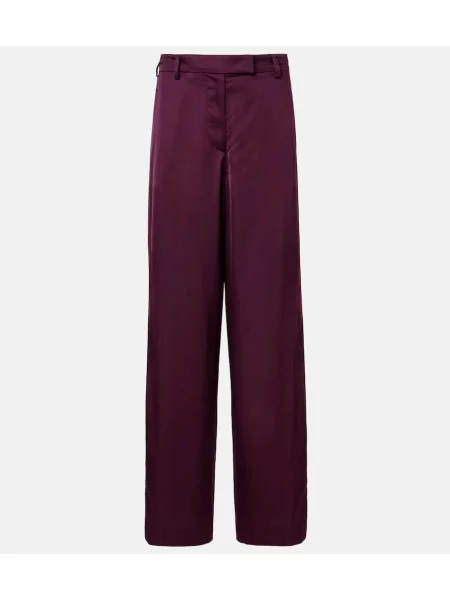 Pantaloni Dries Van Noten cu picior lat violet