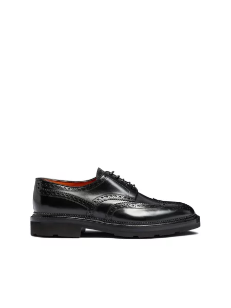 Brogsy Santoni skórzany czarny