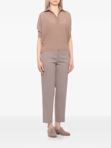 Scurt tricou polo D.exterior maro