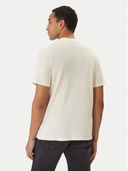 Calvin Klein Jeans Póló Waffle Badge Bézs fehér