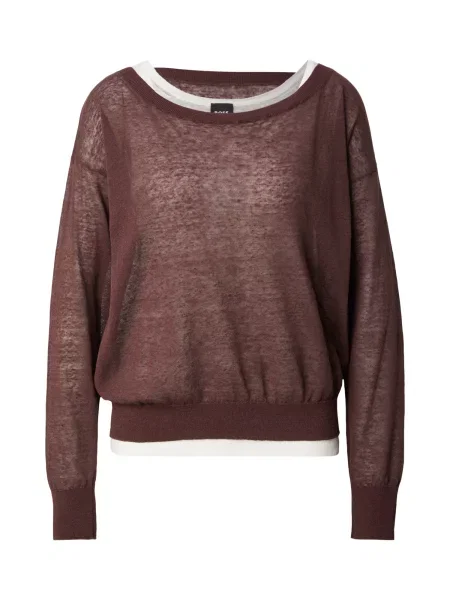 BOSS Pulover Fulipanox roșu vin alb