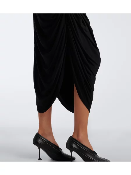 Rochie midi Proenza Schouler din jerseu drapată negru
