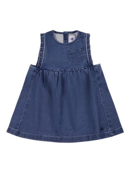 Sukienka jeansowa dziecięca Petit Bateau niebieska